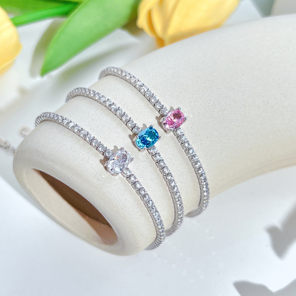 [HOT] Bracelet quotidien exquis taille ovale de 0,75 carat