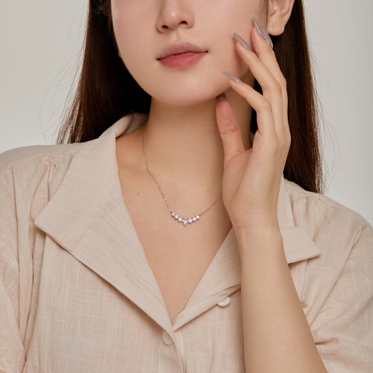 [HOT] Collier délicat en forme de cœur coloré
