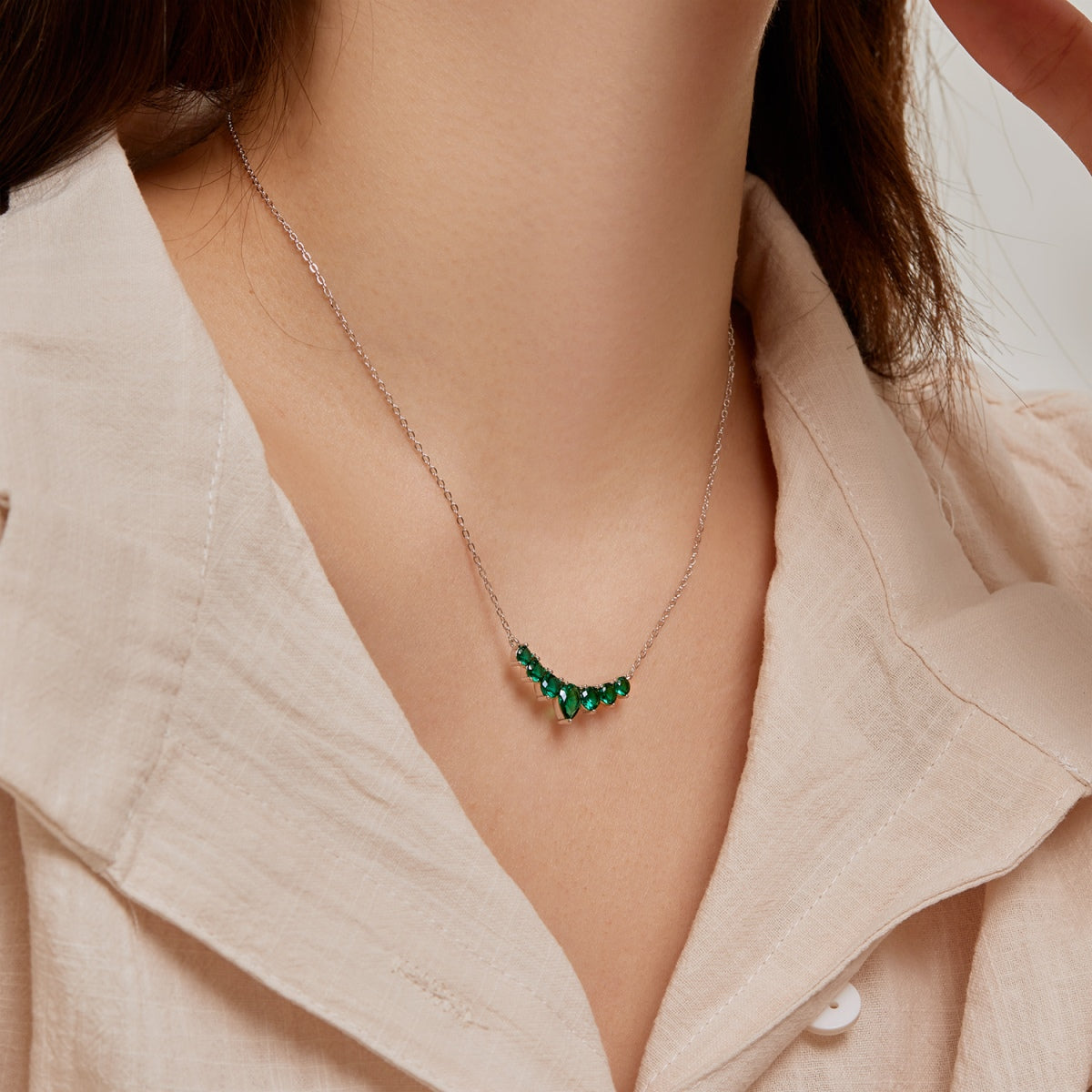 [HOT] Collier délicat en forme de cœur coloré