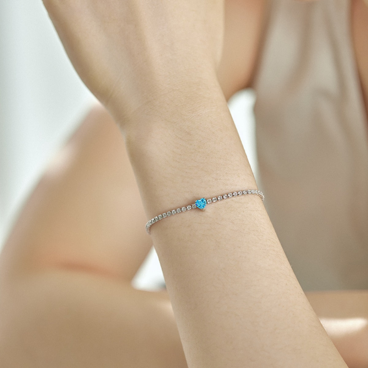 [HOT] Bracelet d'amoureux élégant et romantique en forme de cœur de 0,5 carat