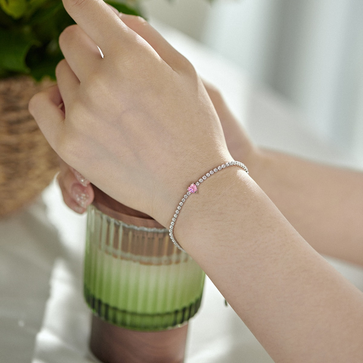[HOT] Bracelet d'amoureux élégant et romantique en forme de cœur de 0,5 carat