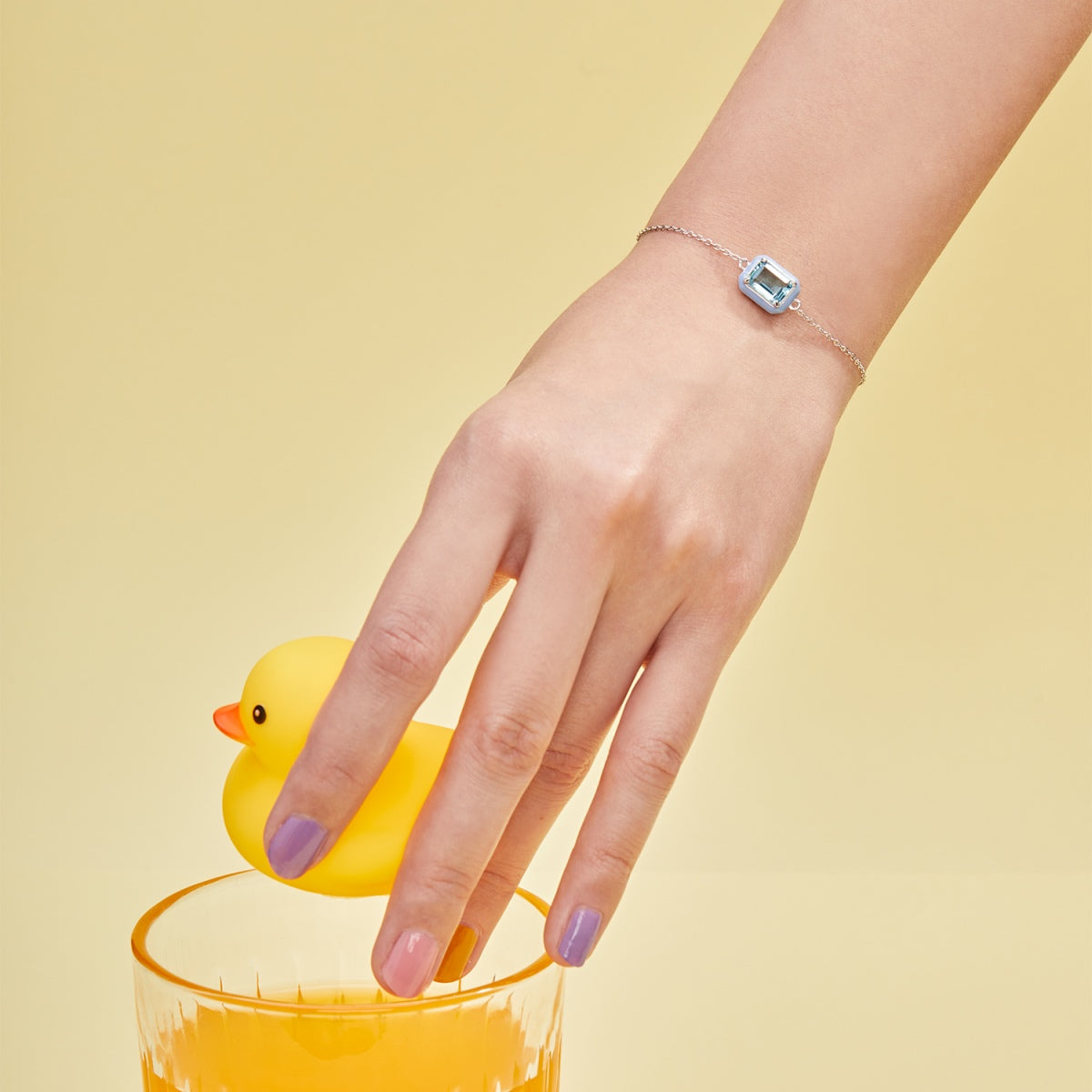 [HOT]2.0 Carat Sparkling Colorful Emerald Cut Daily Bracelet
