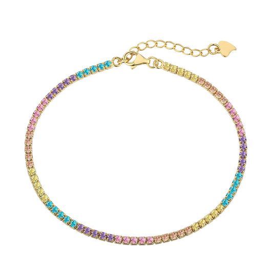 [HOT] Bracelet quotidien éblouissant à coupe ronde colorée