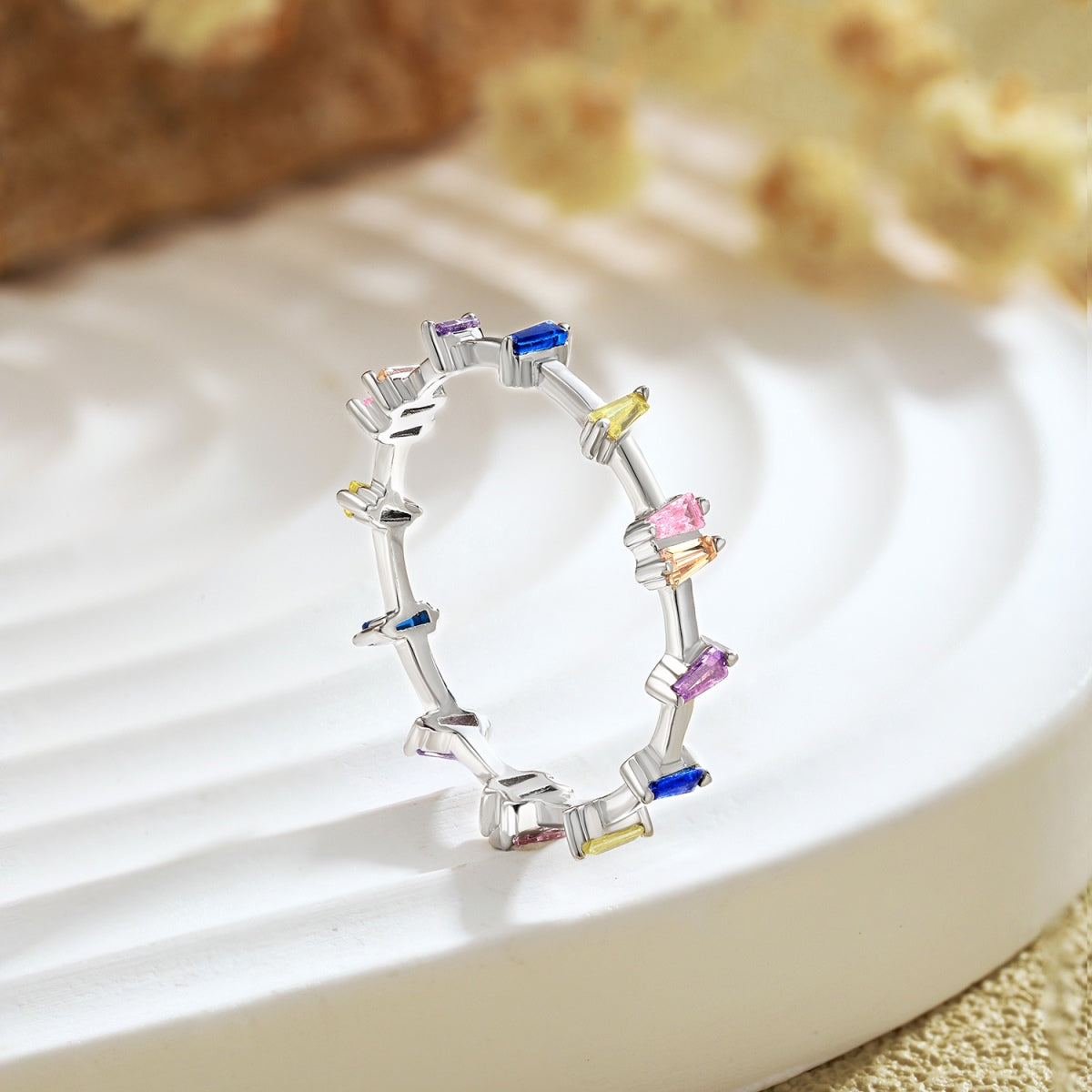 [HOT]Unique Trapezoid Cut Daily Ring