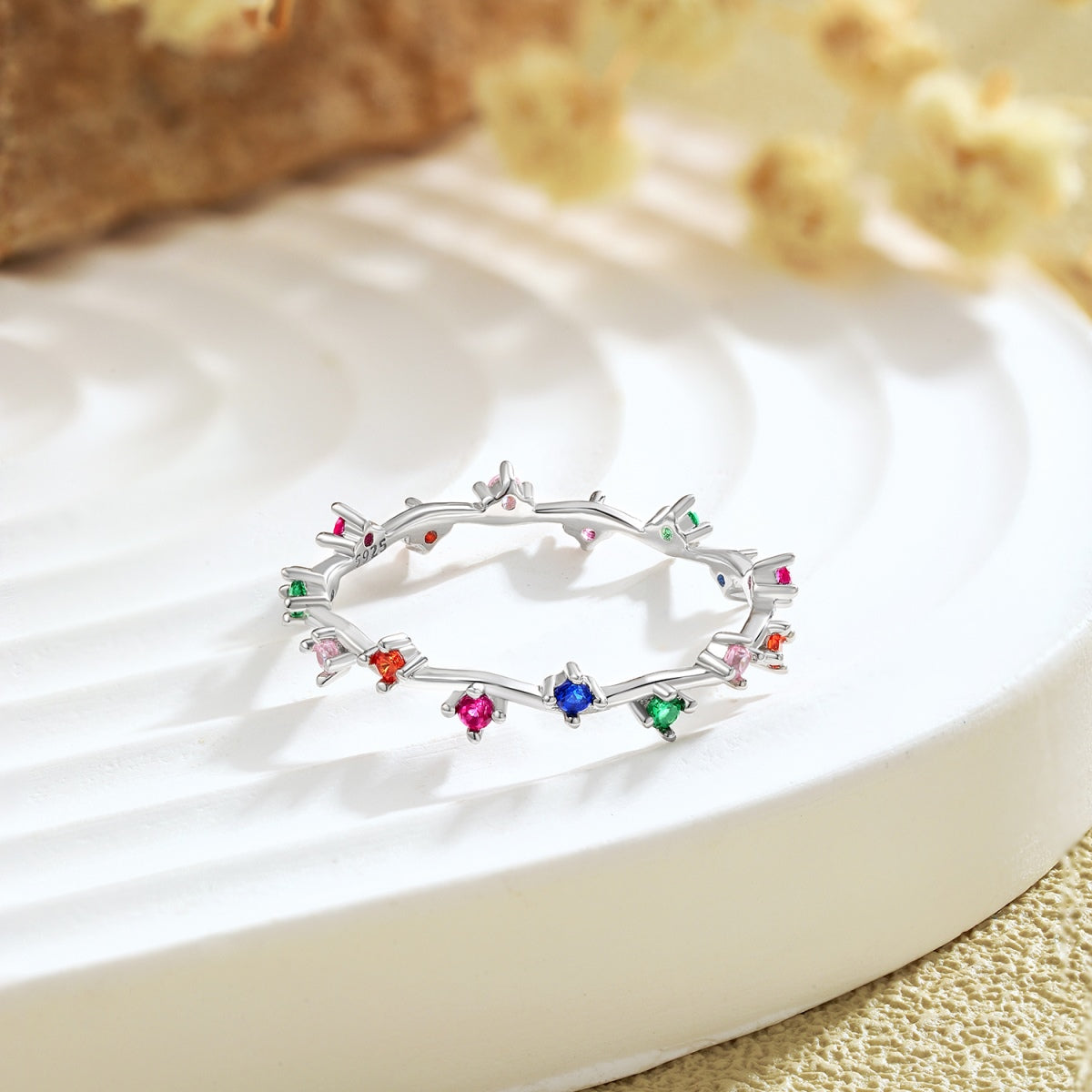 [HOT]Radiant Colorful Round Cut Daily Ring
