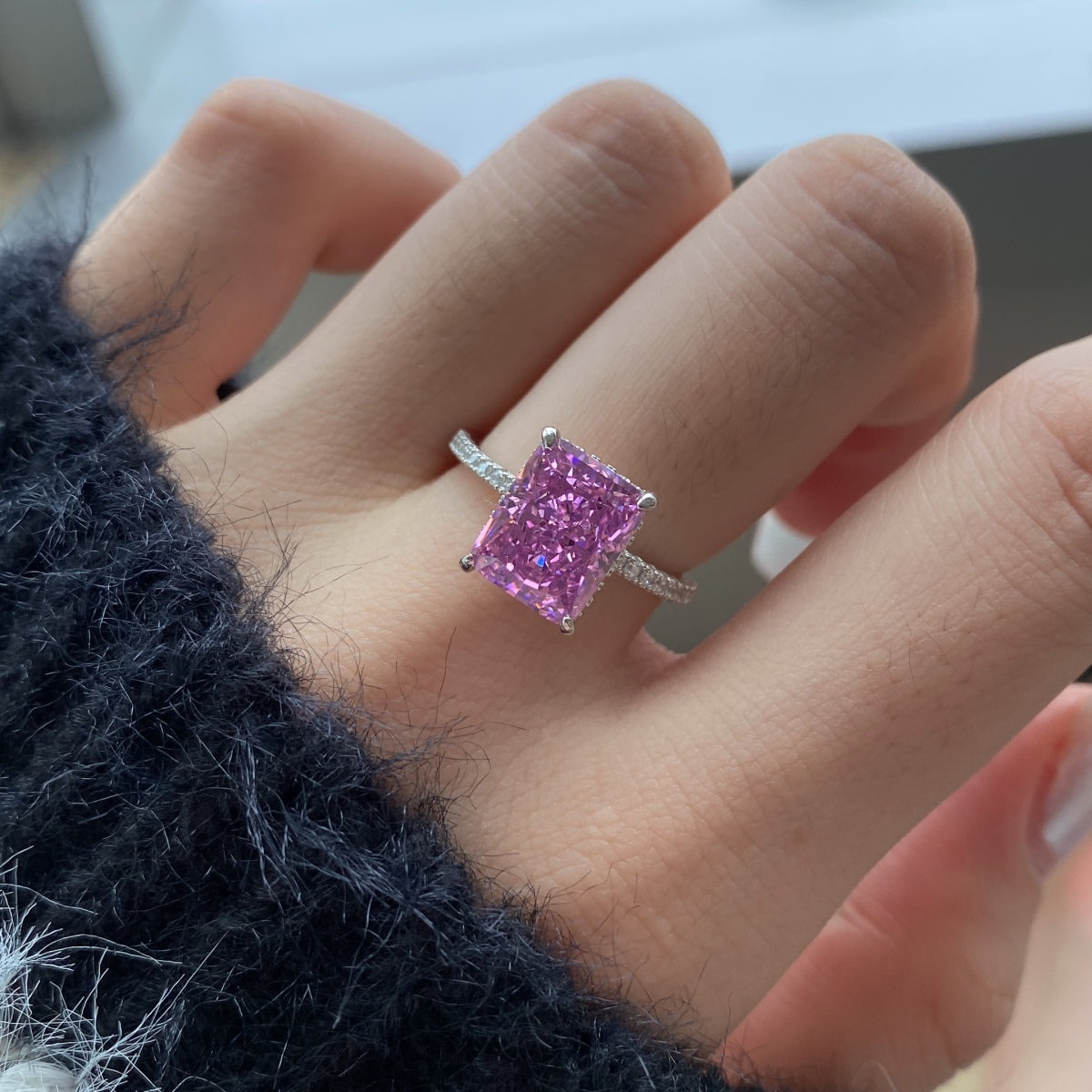 [HOT] Bague de fiançailles luxueuse de 4,0 carats
