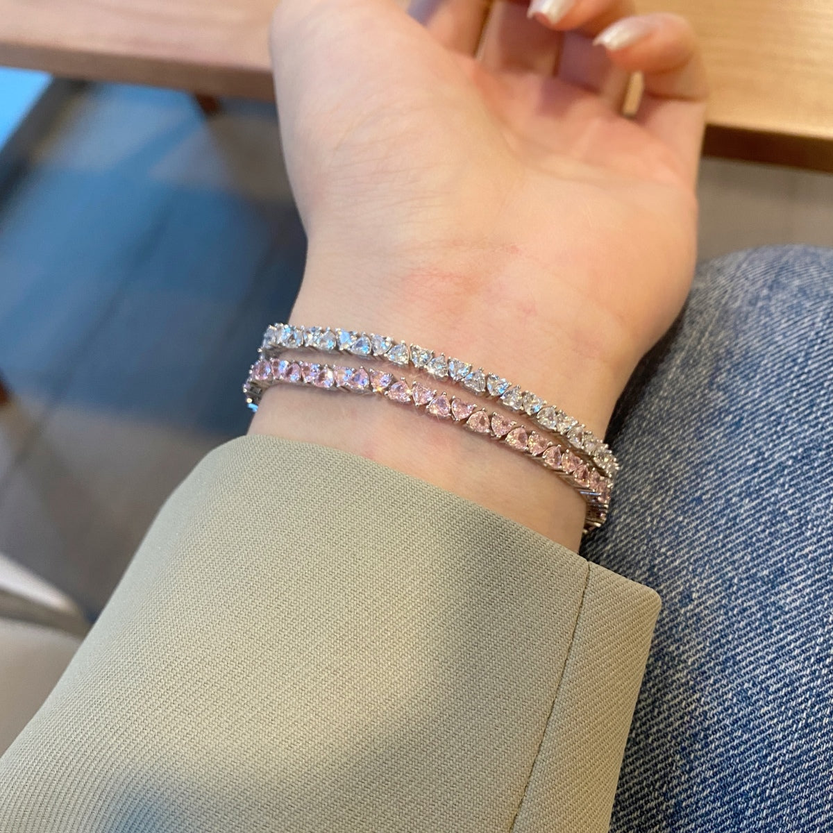 [HOT] Bracelet romantique éblouissant en forme de cœur pour amoureux