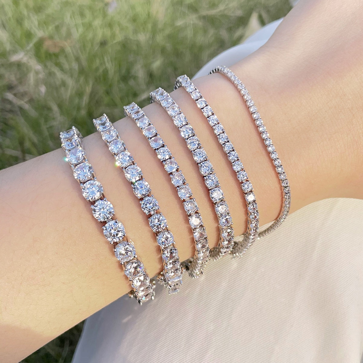 [HOT]0.75 Carat Dazzling Round Cut Wedding Bracelet