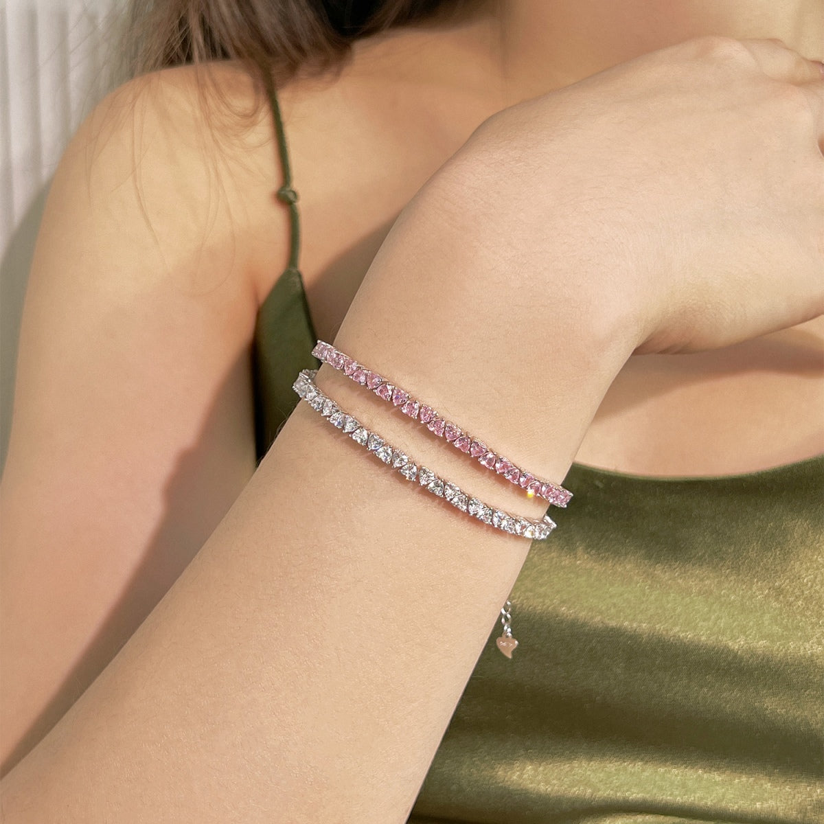 [HOT] Bracelet romantique éblouissant en forme de cœur pour amoureux