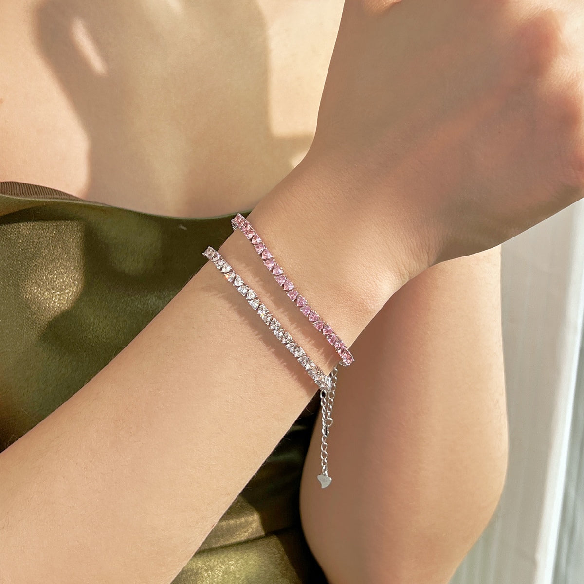 [HOT] Bracelet romantique éblouissant en forme de cœur pour amoureux