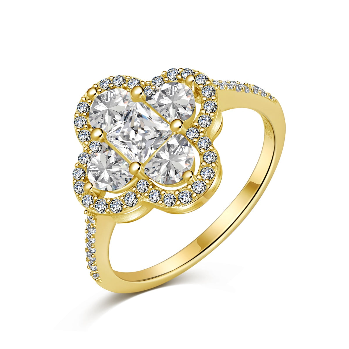 [HOT] Bague de banquet luxueuse en forme de fleur d'éternité