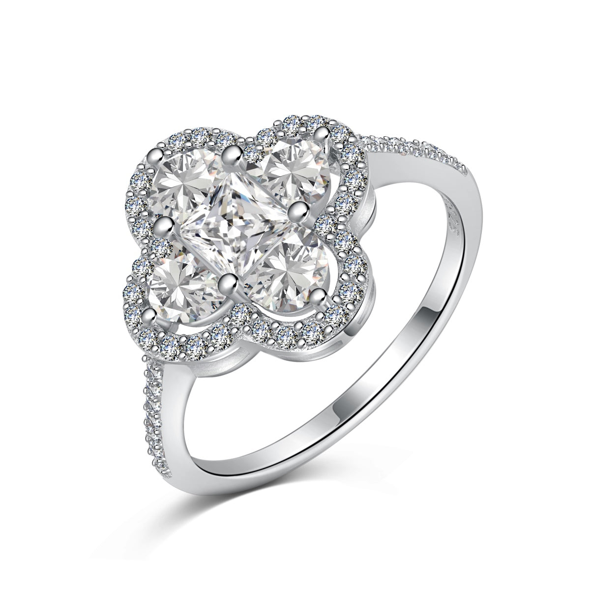 [HOT] Bague de banquet luxueuse en forme de fleur d'éternité
