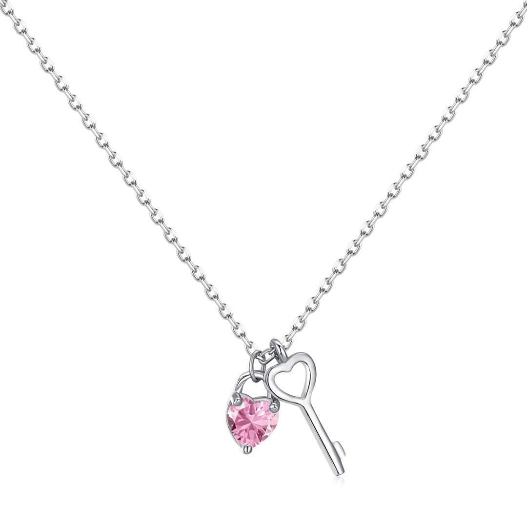 [HOT] Collier pendentif clé en forme de cœur unique