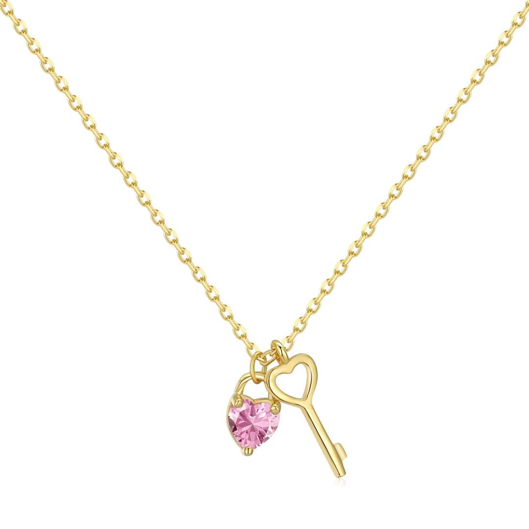 [HOT] Collier pendentif clé en forme de cœur unique
