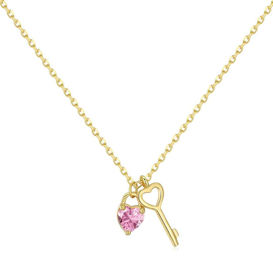 [HOT] Collier pendentif clé en forme de cœur unique