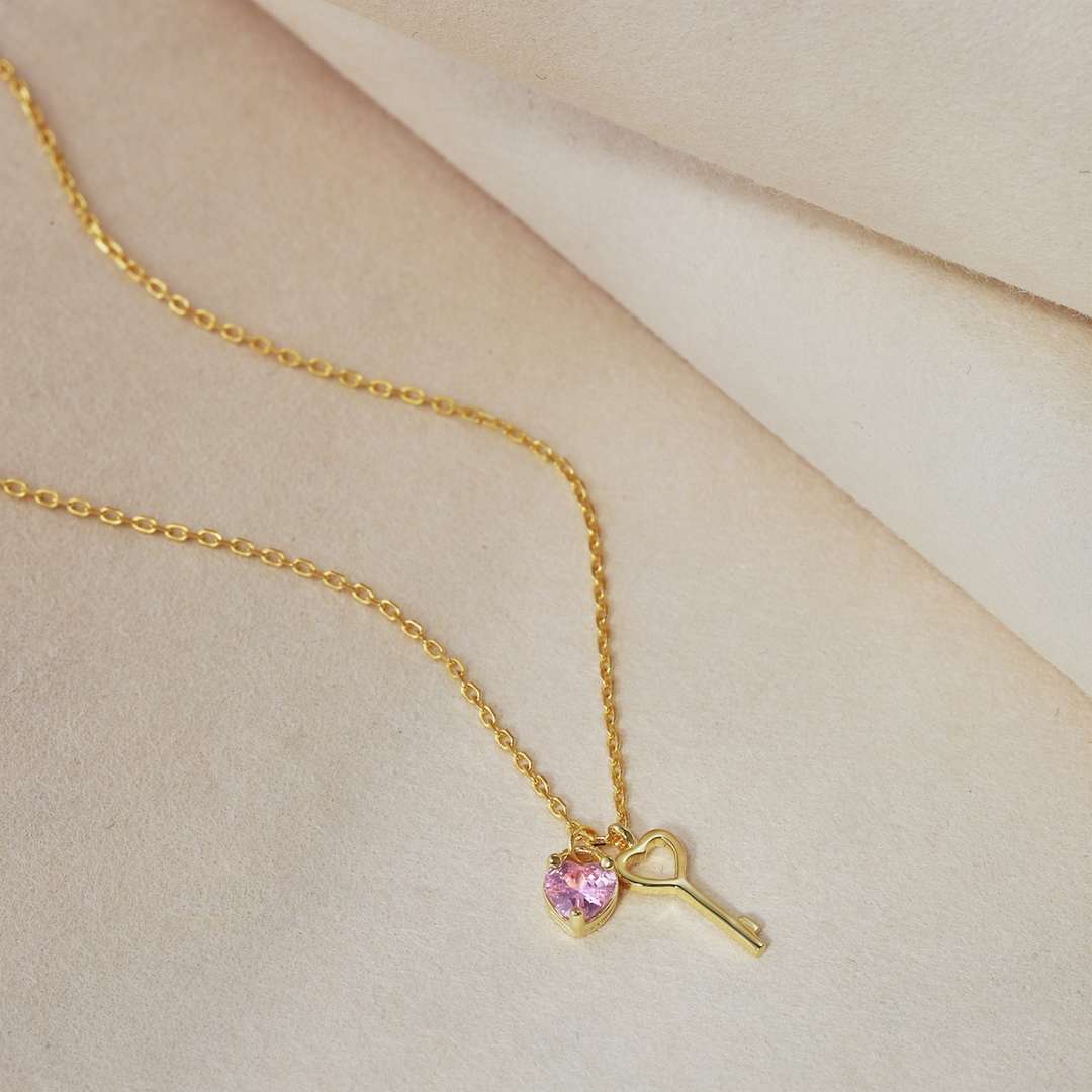 [HOT] Collier pendentif clé en forme de cœur unique