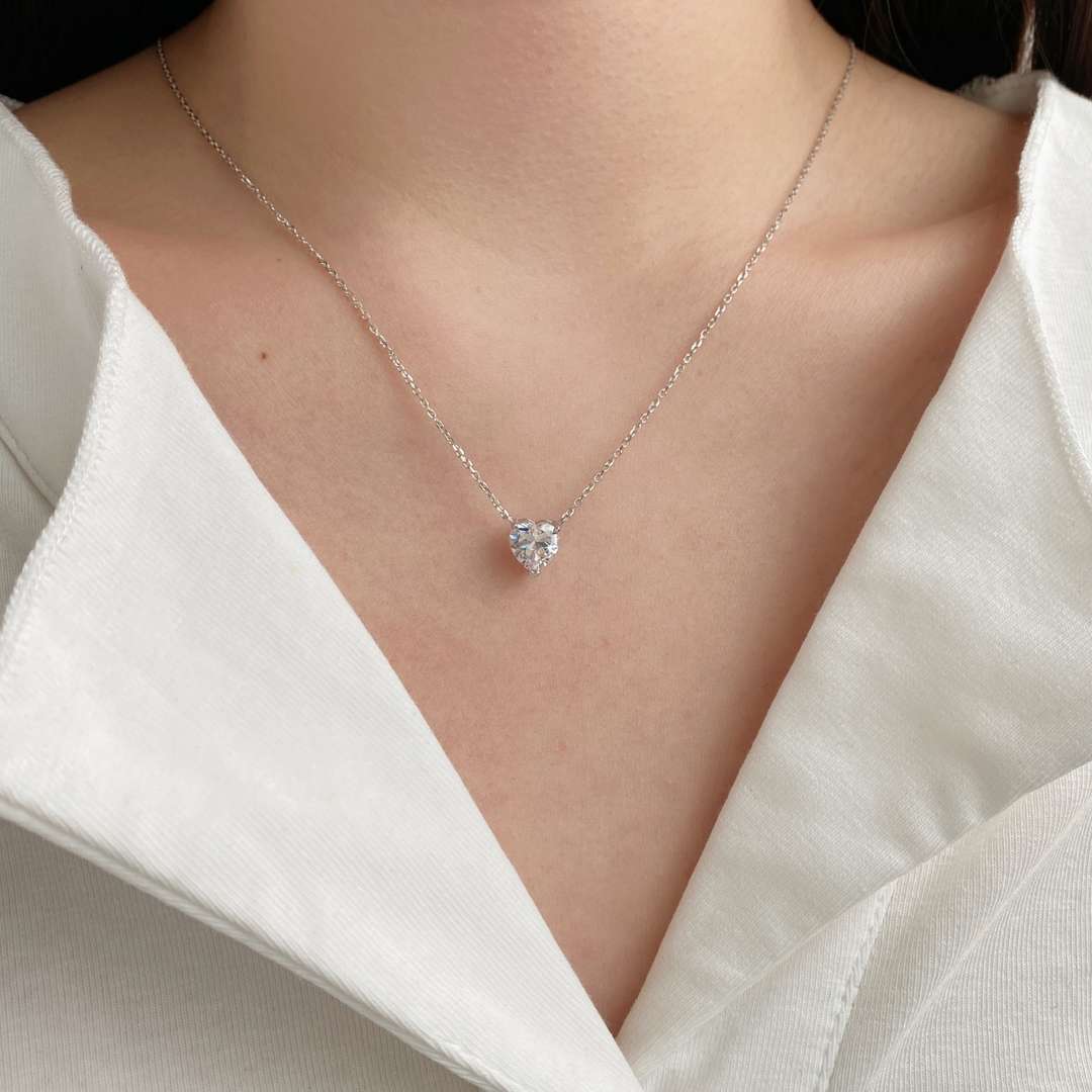 [HOT] Collier avec pendentif en pierre principale en forme de cœur