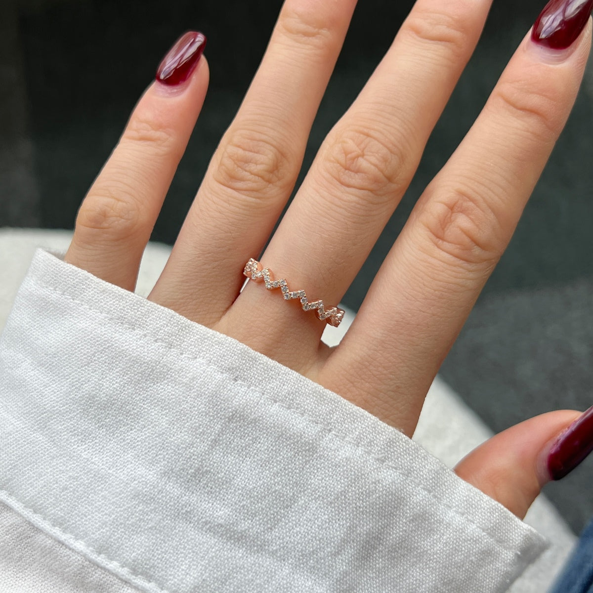 [HOT] Bague quotidienne délicate et enchanteresse en forme de vague