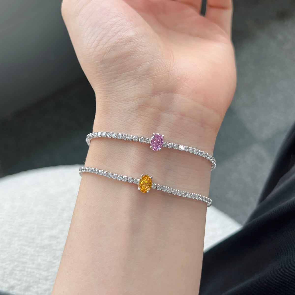 [HOT] Bracelet quotidien exquis taille ovale de 0,75 carat