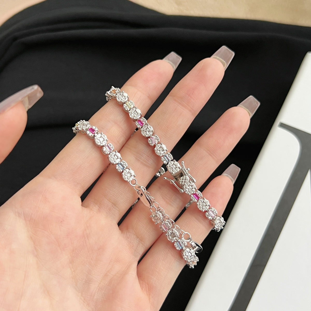 [HOT]Dazzling Radiant Multi Cut Daily Bracelet