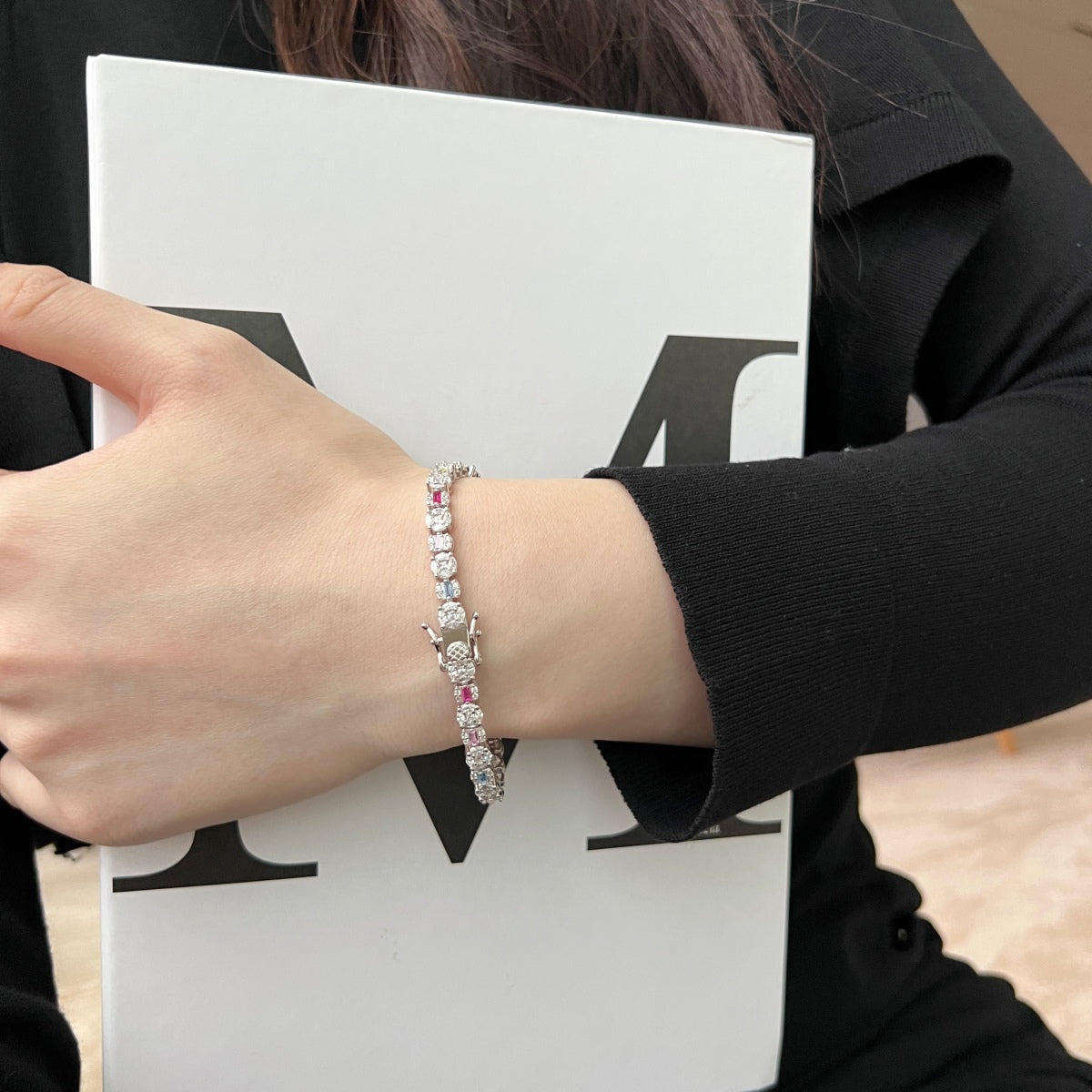 [HOT]Dazzling Radiant Multi Cut Daily Bracelet