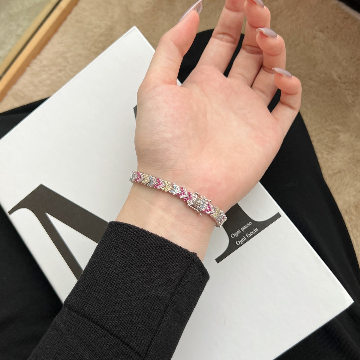 [HOT]Ornate Sparkling Round Cut Party Bracelet
