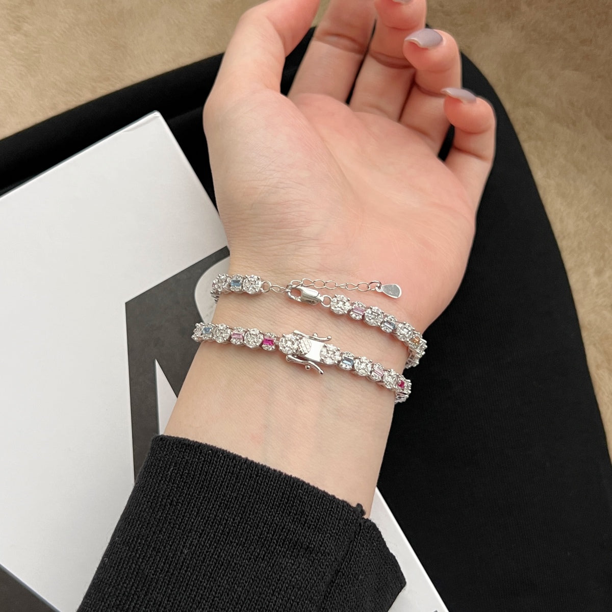 [HOT]Dazzling Radiant Multi Cut Daily Bracelet