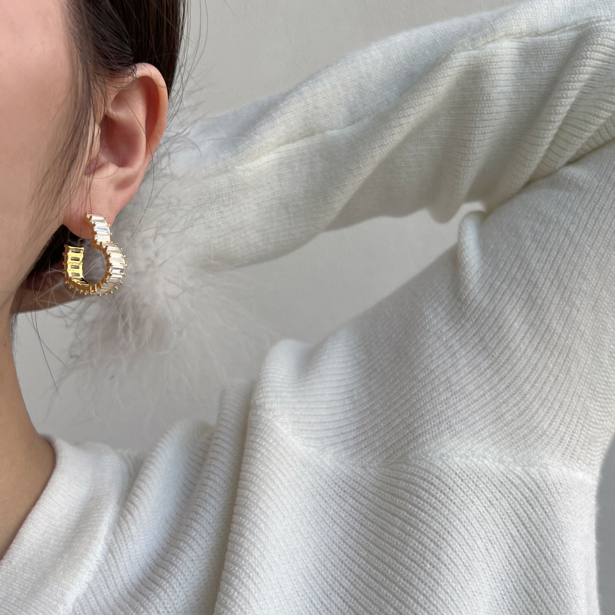 [HOT]Boucles d'oreilles découpées en forme de cœur rayonnant