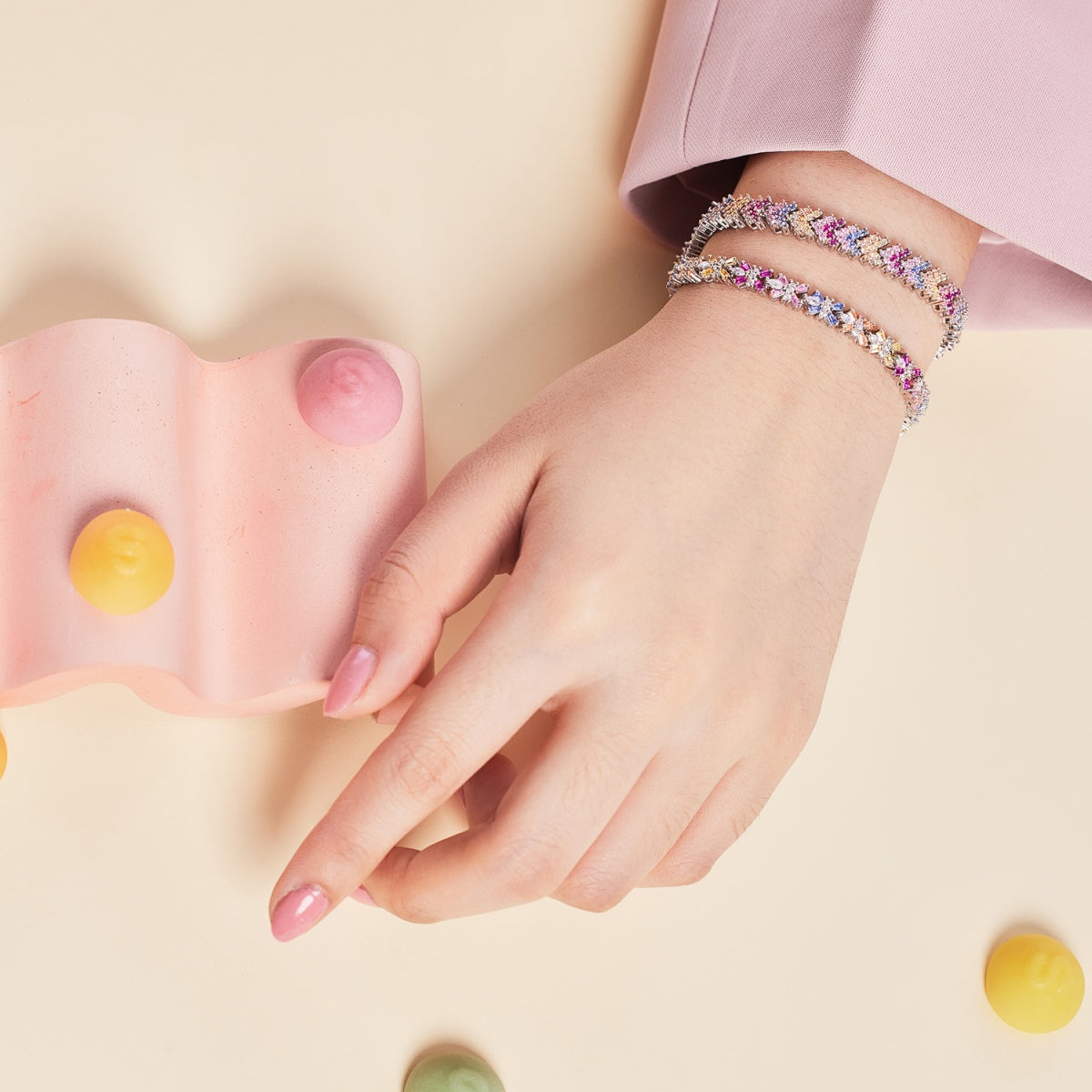 [HOT]Ornate Sparkling Round Cut Party Bracelet