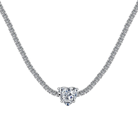 [HOT] Collier scintillant en forme de cœur de tennis de 2,0 carats