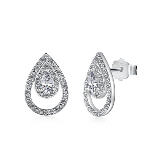 [HOT] Boucles d'oreilles quotidiennes en forme de goutte d'eau délicate et scintillante