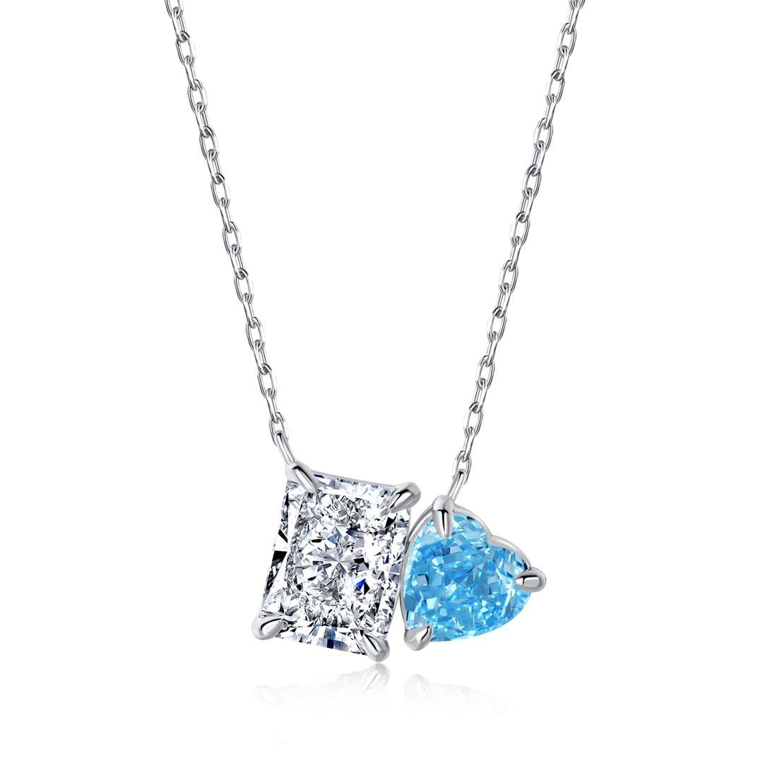 [HOT] Collier éblouissant en forme de carré et de cœur