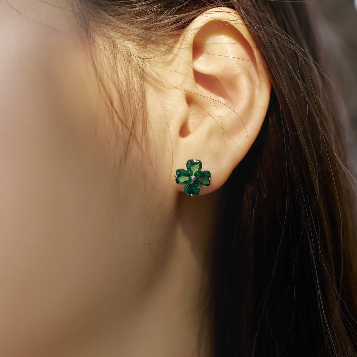 [HOT]Boucles d'oreilles boule trèfle à quatre feuilles