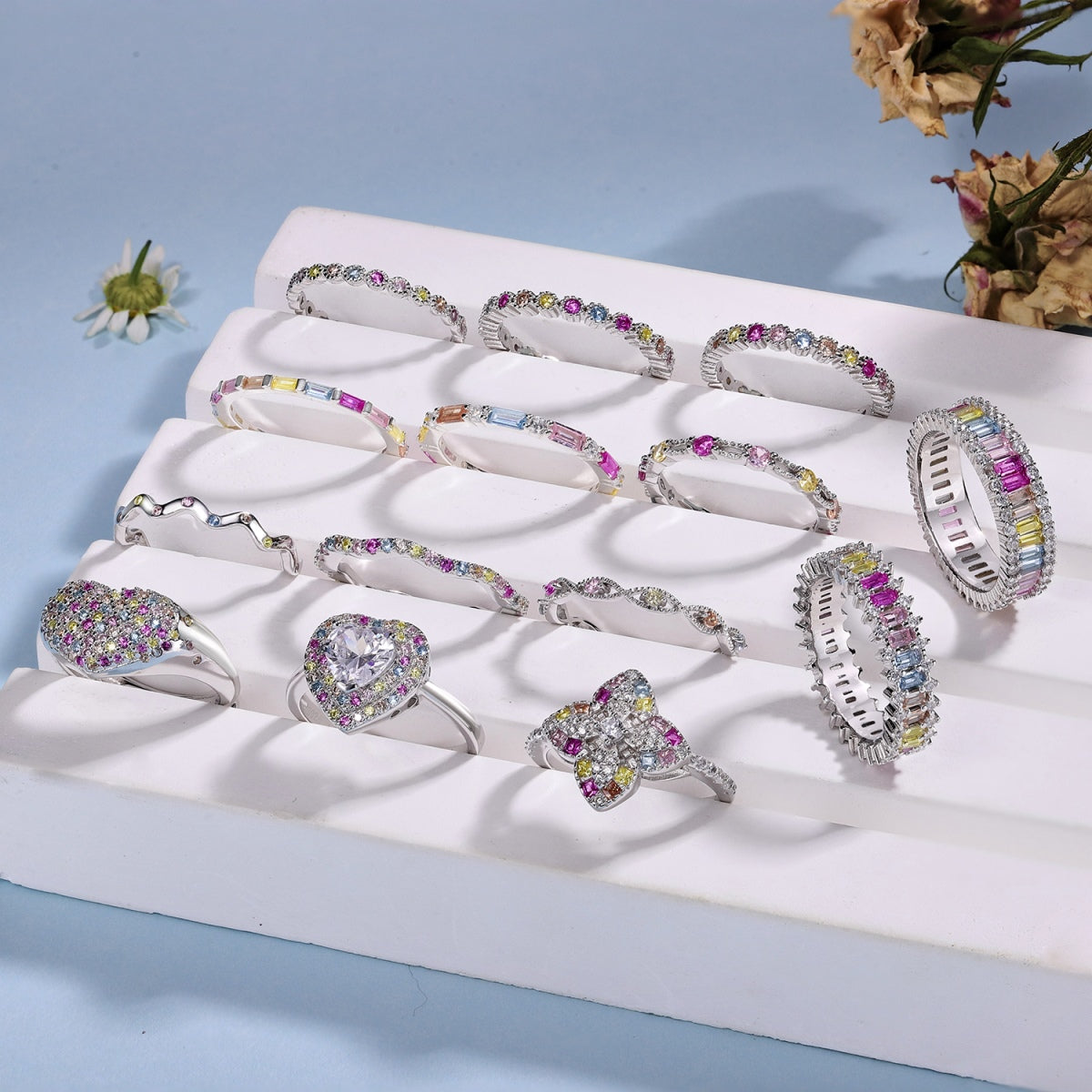 [HOT] Bague quotidienne élégante à taille radieuse Lively In Shades