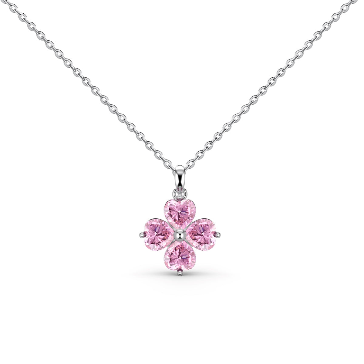 [HOT]Heart-Shaped Four-Leaf Clover Bead Necklace