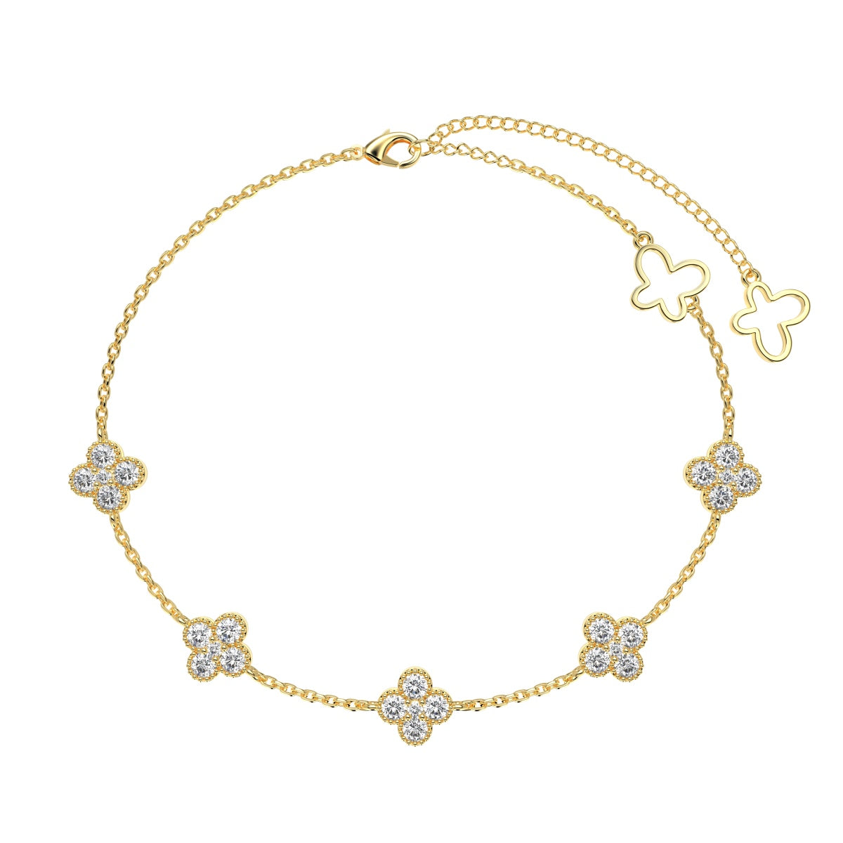 [HOT] Bracelet papillon creux trèfle à quatre feuilles