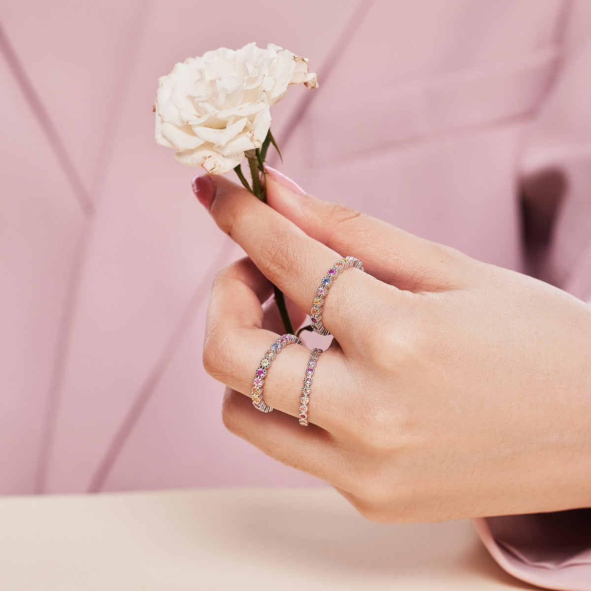 [HOT] Bague de fête ronde colorée exquise