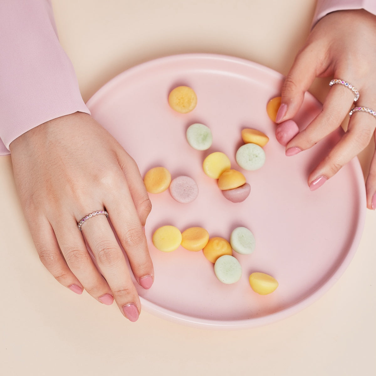 [HOT] Bague de fête ronde colorée exquise