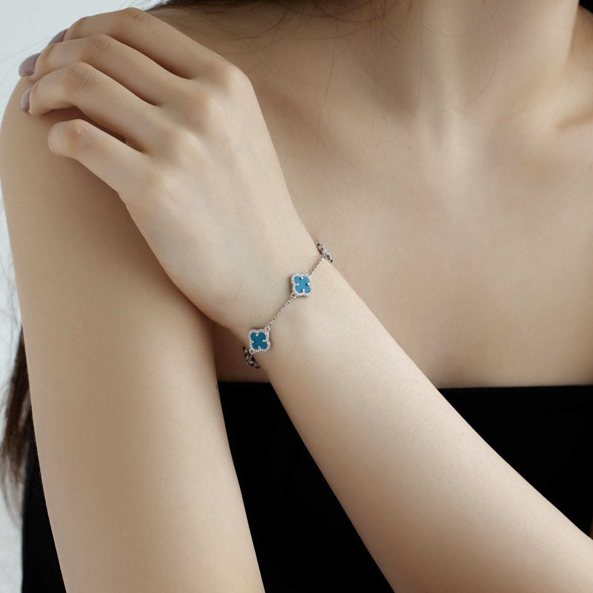 [HOT] Bracelet exquis en trèfle à quatre feuilles