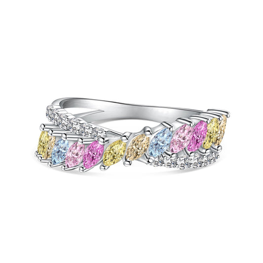 [HOT] Bague quotidienne unique et colorée taille marquise