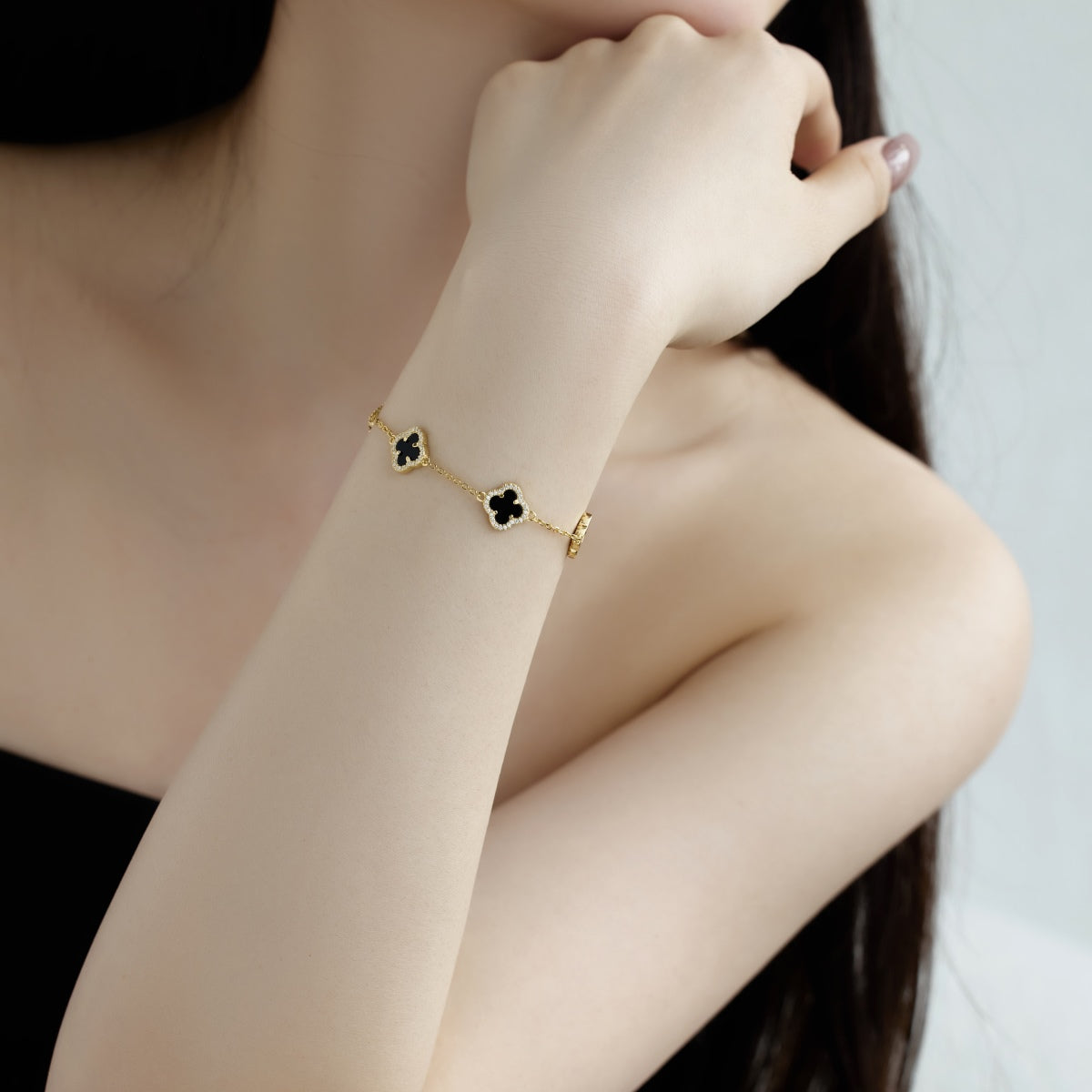 [HOT] Bracelet exquis en trèfle à quatre feuilles