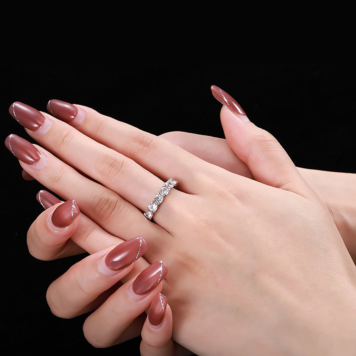 [HOT] Bague de tennis ronde Eternity