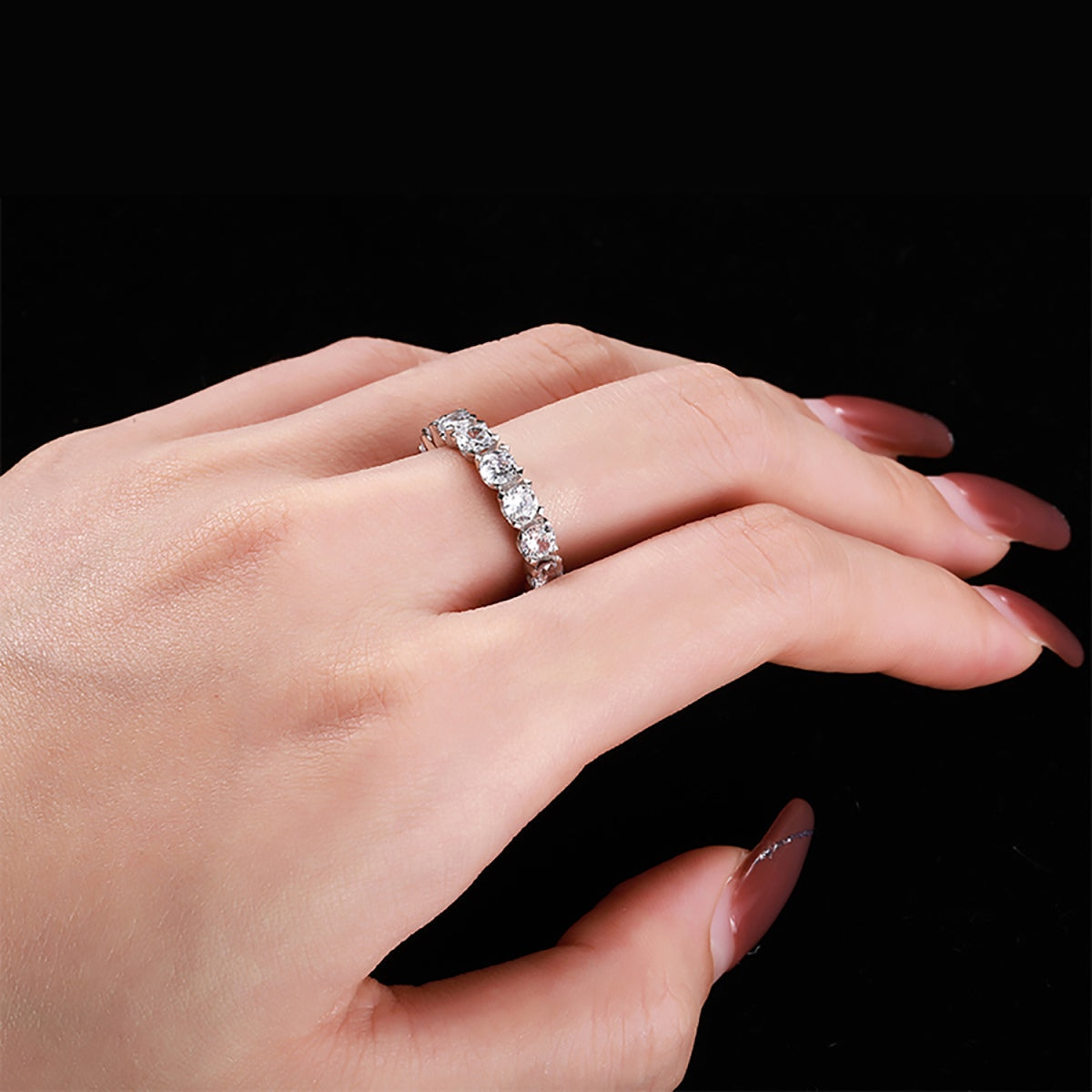 [HOT] Bague de tennis ronde Eternity