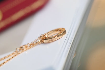 DIANA LOVE NECKLACE ADJUSTABLE ROSE GOLD 2 DIAMOND