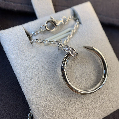 DIANA JUSTE NECKLACE SILVER DIAMONDS