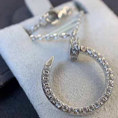 DIANA JUSTE NECKLACE SILVER DIAMONDS
