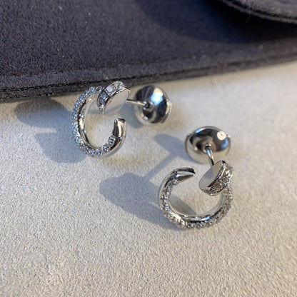 DIANA JUSTE EARRINGS SILVER DIAMONDS