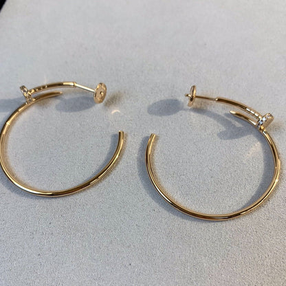 DIANA JUSTE EARRINGS GOLD DIAMONDS 1.8MM