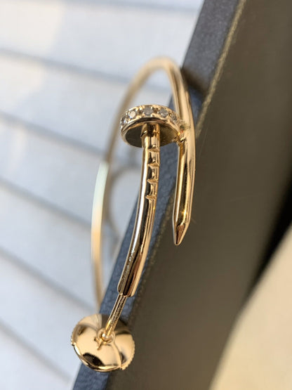 DIANA JUSTE EARRINGS GOLD DIAMONDS 1.8MM