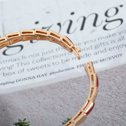 DIANA SERPENTI BRACELET PINK GOLD RUBELLITE